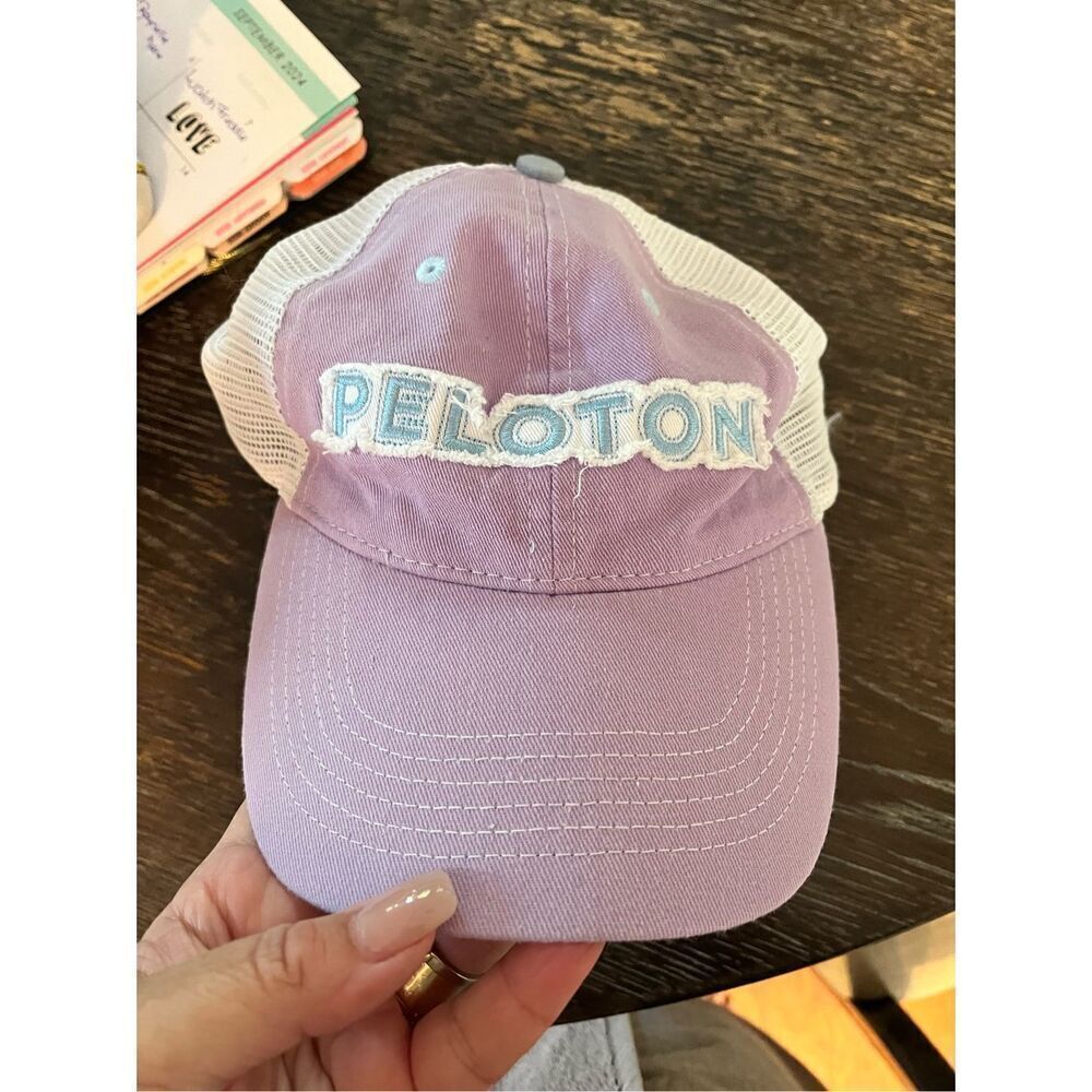 Peloton Lavender Mesh Back Trucker Hat O/S EUC